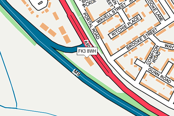 FK3 8WH map - OS OpenMap – Local (Ordnance Survey)