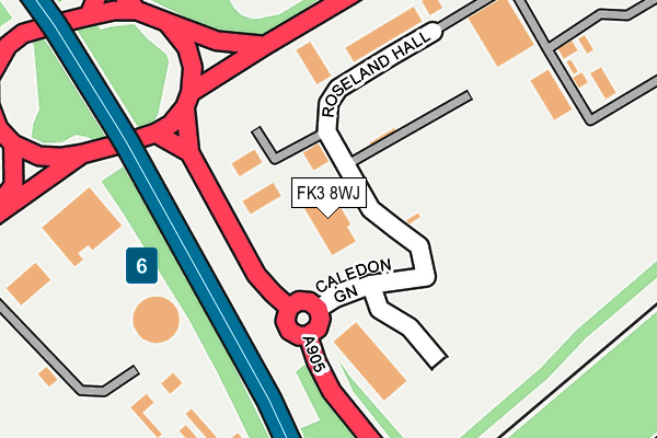 FK3 8WJ map - OS OpenMap – Local (Ordnance Survey)