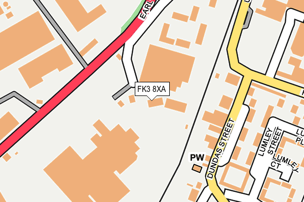 FK3 8XA map - OS OpenMap – Local (Ordnance Survey)