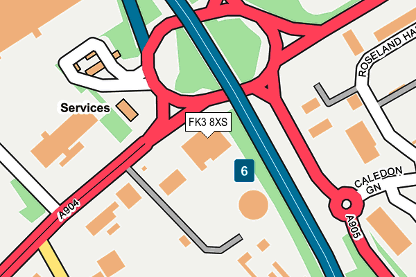FK3 8XS map - OS OpenMap – Local (Ordnance Survey)