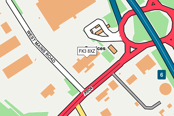 FK3 8XZ map - OS OpenMap – Local (Ordnance Survey)
