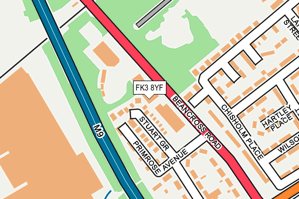 FK3 8YF map - OS OpenMap – Local (Ordnance Survey)