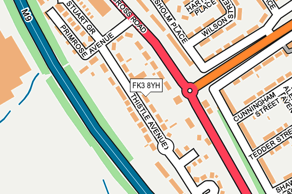 FK3 8YH map - OS OpenMap – Local (Ordnance Survey)