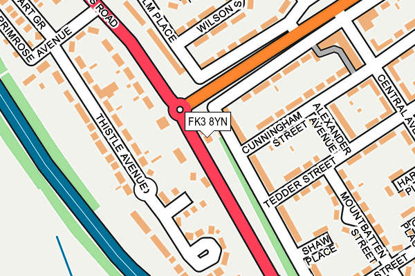 FK3 8YN map - OS OpenMap – Local (Ordnance Survey)