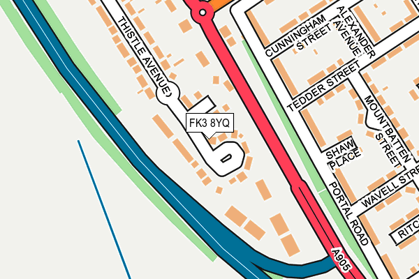 FK3 8YQ map - OS OpenMap – Local (Ordnance Survey)