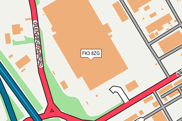 FK3 8ZG map - OS OpenMap – Local (Ordnance Survey)