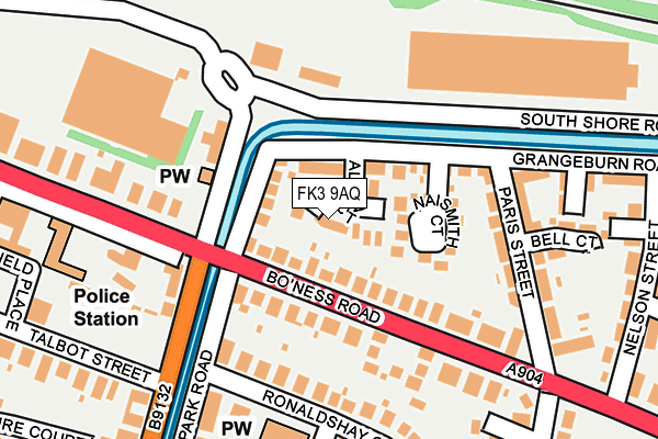 FK3 9AQ map - OS OpenMap – Local (Ordnance Survey)