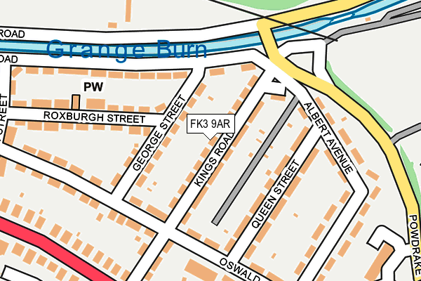 FK3 9AR map - OS OpenMap – Local (Ordnance Survey)