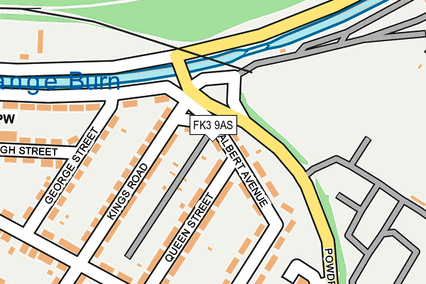 FK3 9AS map - OS OpenMap – Local (Ordnance Survey)