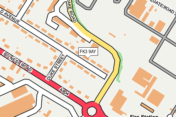 FK3 9AY map - OS OpenMap – Local (Ordnance Survey)