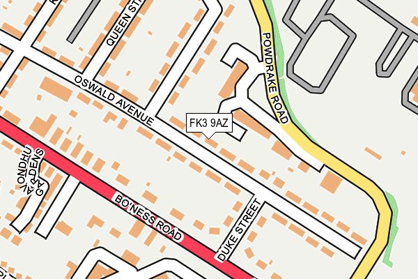 FK3 9AZ map - OS OpenMap – Local (Ordnance Survey)