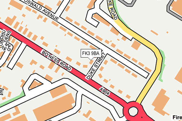 FK3 9BA map - OS OpenMap – Local (Ordnance Survey)