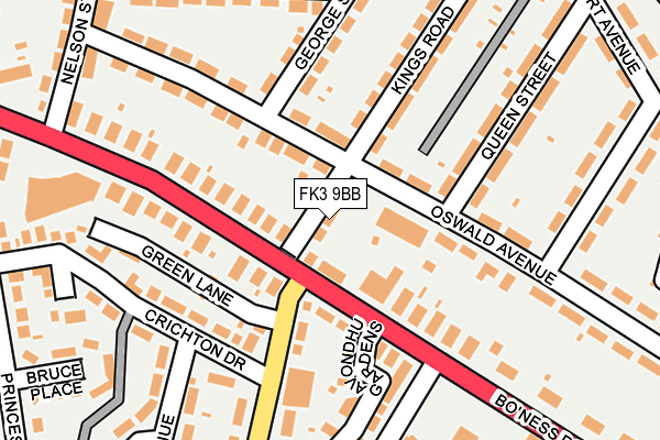 FK3 9BB map - OS OpenMap – Local (Ordnance Survey)