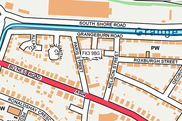 FK3 9BG map - OS OpenMap – Local (Ordnance Survey)