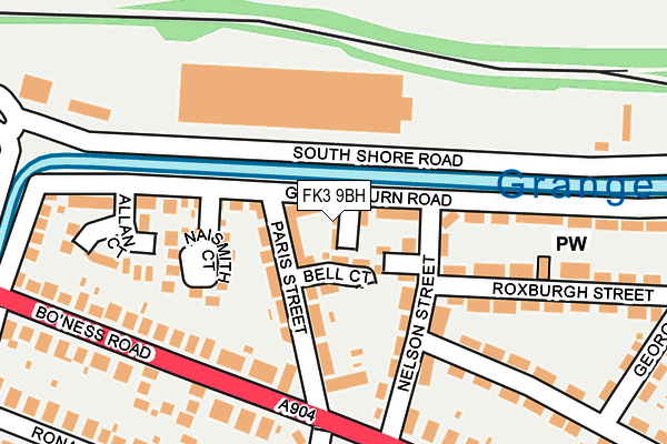 FK3 9BH map - OS OpenMap – Local (Ordnance Survey)