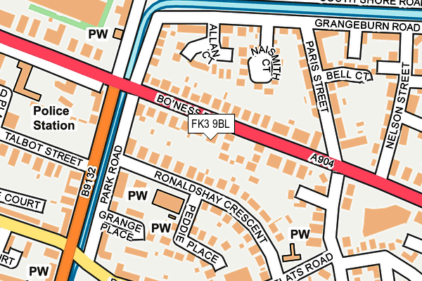 FK3 9BL map - OS OpenMap – Local (Ordnance Survey)