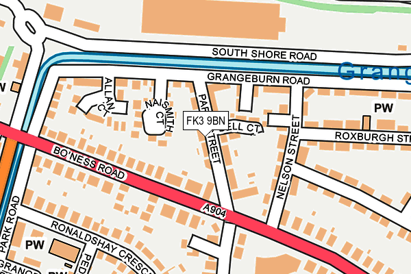 FK3 9BN map - OS OpenMap – Local (Ordnance Survey)