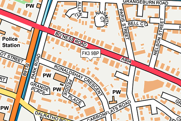 FK3 9BP map - OS OpenMap – Local (Ordnance Survey)