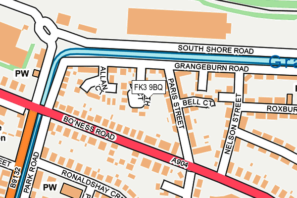 FK3 9BQ map - OS OpenMap – Local (Ordnance Survey)