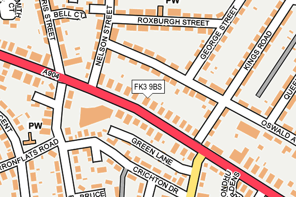 FK3 9BS map - OS OpenMap – Local (Ordnance Survey)