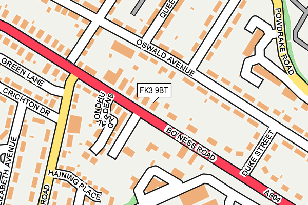 FK3 9BT map - OS OpenMap – Local (Ordnance Survey)