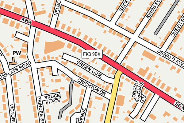 FK3 9BX map - OS OpenMap – Local (Ordnance Survey)