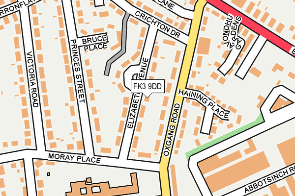 FK3 9DD map - OS OpenMap – Local (Ordnance Survey)