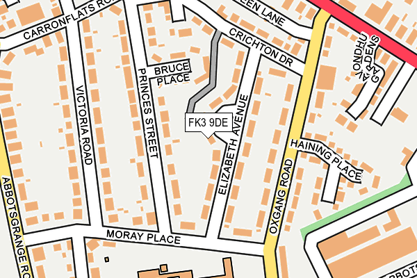 FK3 9DE map - OS OpenMap – Local (Ordnance Survey)