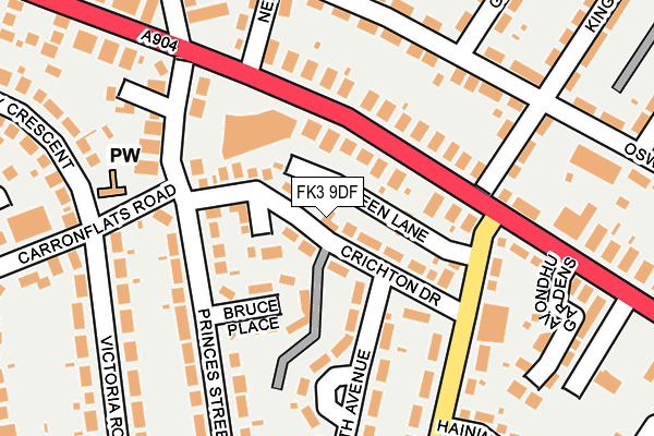 FK3 9DF map - OS OpenMap – Local (Ordnance Survey)