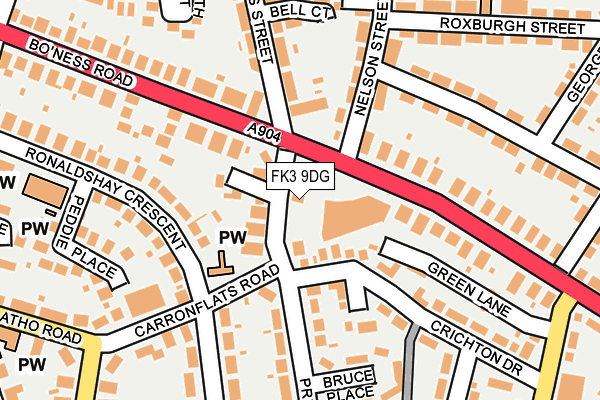 FK3 9DG map - OS OpenMap – Local (Ordnance Survey)