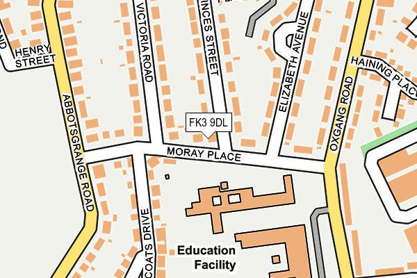 FK3 9DL map - OS OpenMap – Local (Ordnance Survey)