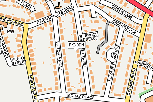 FK3 9DN map - OS OpenMap – Local (Ordnance Survey)