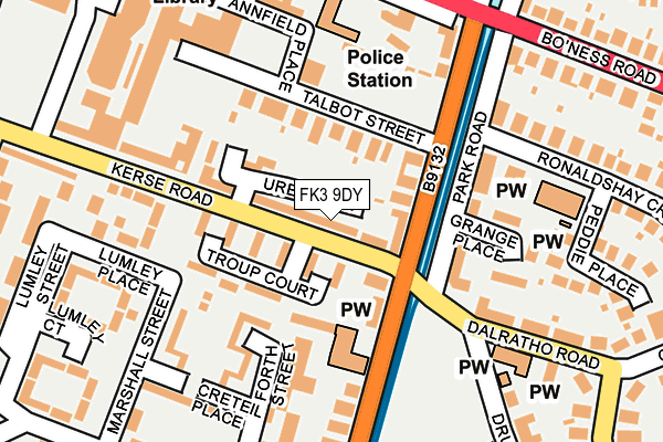 FK3 9DY map - OS OpenMap – Local (Ordnance Survey)