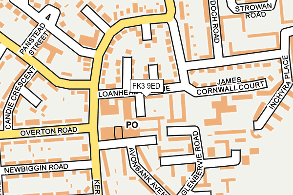 FK3 9ED map - OS OpenMap – Local (Ordnance Survey)