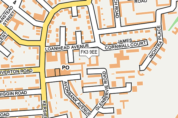 FK3 9EE map - OS OpenMap – Local (Ordnance Survey)