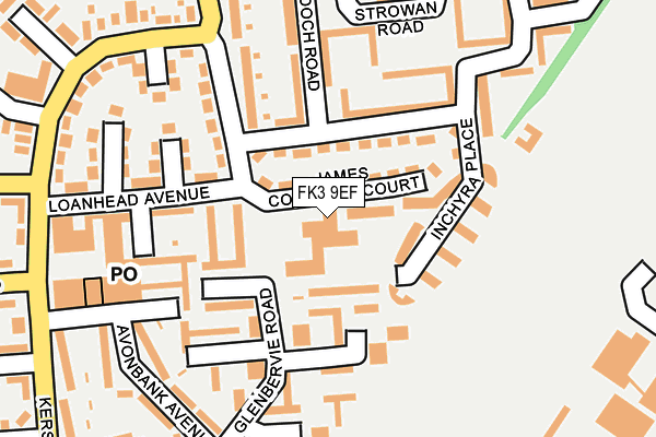 FK3 9EF map - OS OpenMap – Local (Ordnance Survey)