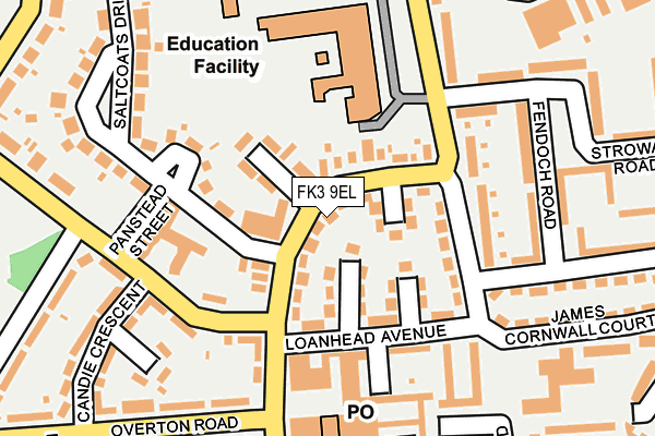 FK3 9EL map - OS OpenMap – Local (Ordnance Survey)