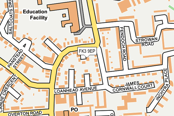 FK3 9EP map - OS OpenMap – Local (Ordnance Survey)