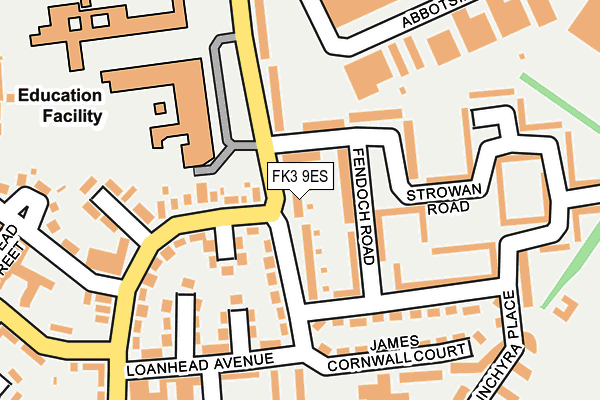 FK3 9ES map - OS OpenMap – Local (Ordnance Survey)