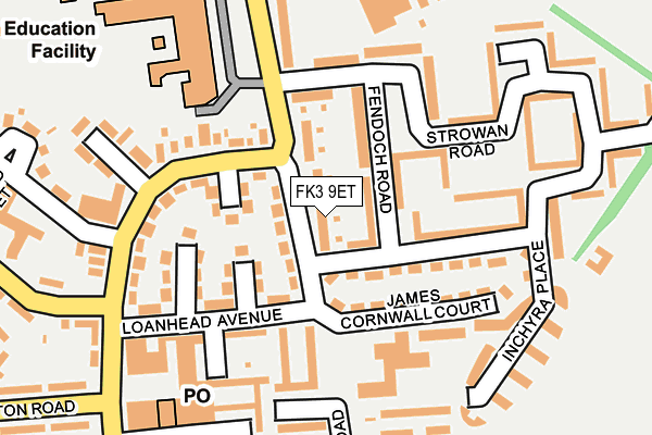 FK3 9ET map - OS OpenMap – Local (Ordnance Survey)