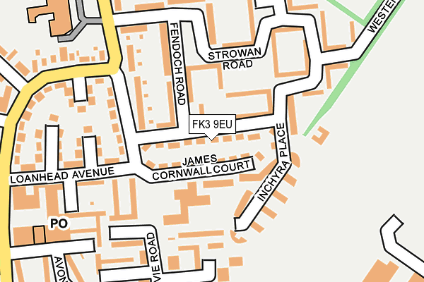 FK3 9EU map - OS OpenMap – Local (Ordnance Survey)