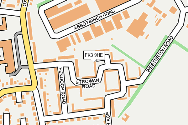 FK3 9HE map - OS OpenMap – Local (Ordnance Survey)