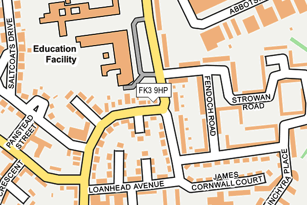 FK3 9HP map - OS OpenMap – Local (Ordnance Survey)