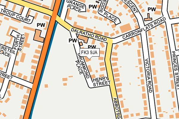 FK3 9JA map - OS OpenMap – Local (Ordnance Survey)