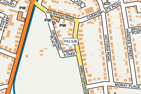 FK3 9JB map - OS OpenMap – Local (Ordnance Survey)
