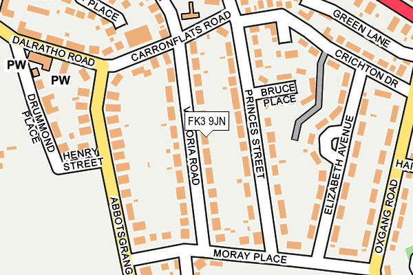 FK3 9JN map - OS OpenMap – Local (Ordnance Survey)