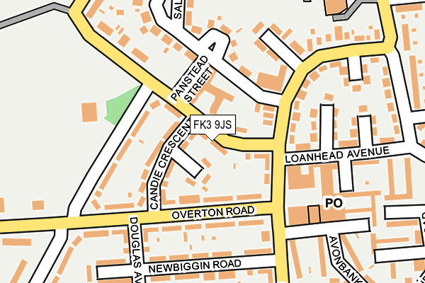 FK3 9JS map - OS OpenMap – Local (Ordnance Survey)