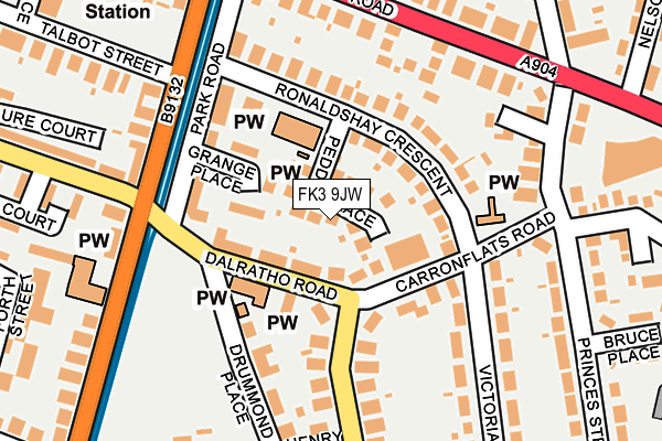 FK3 9JW map - OS OpenMap – Local (Ordnance Survey)