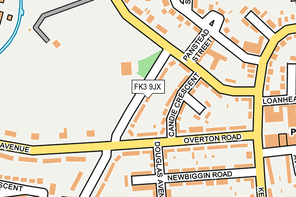 FK3 9JX map - OS OpenMap – Local (Ordnance Survey)