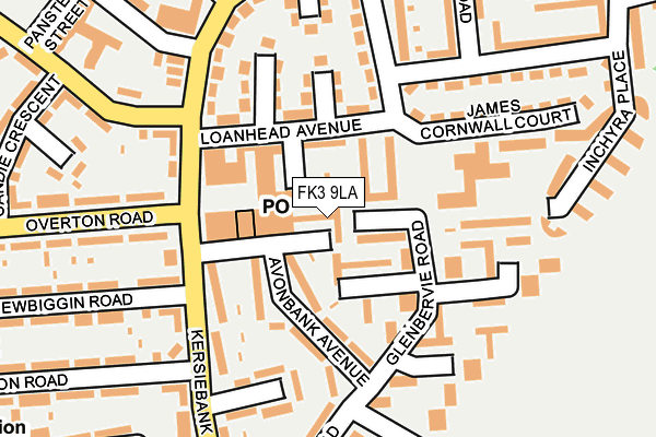 FK3 9LA map - OS OpenMap – Local (Ordnance Survey)